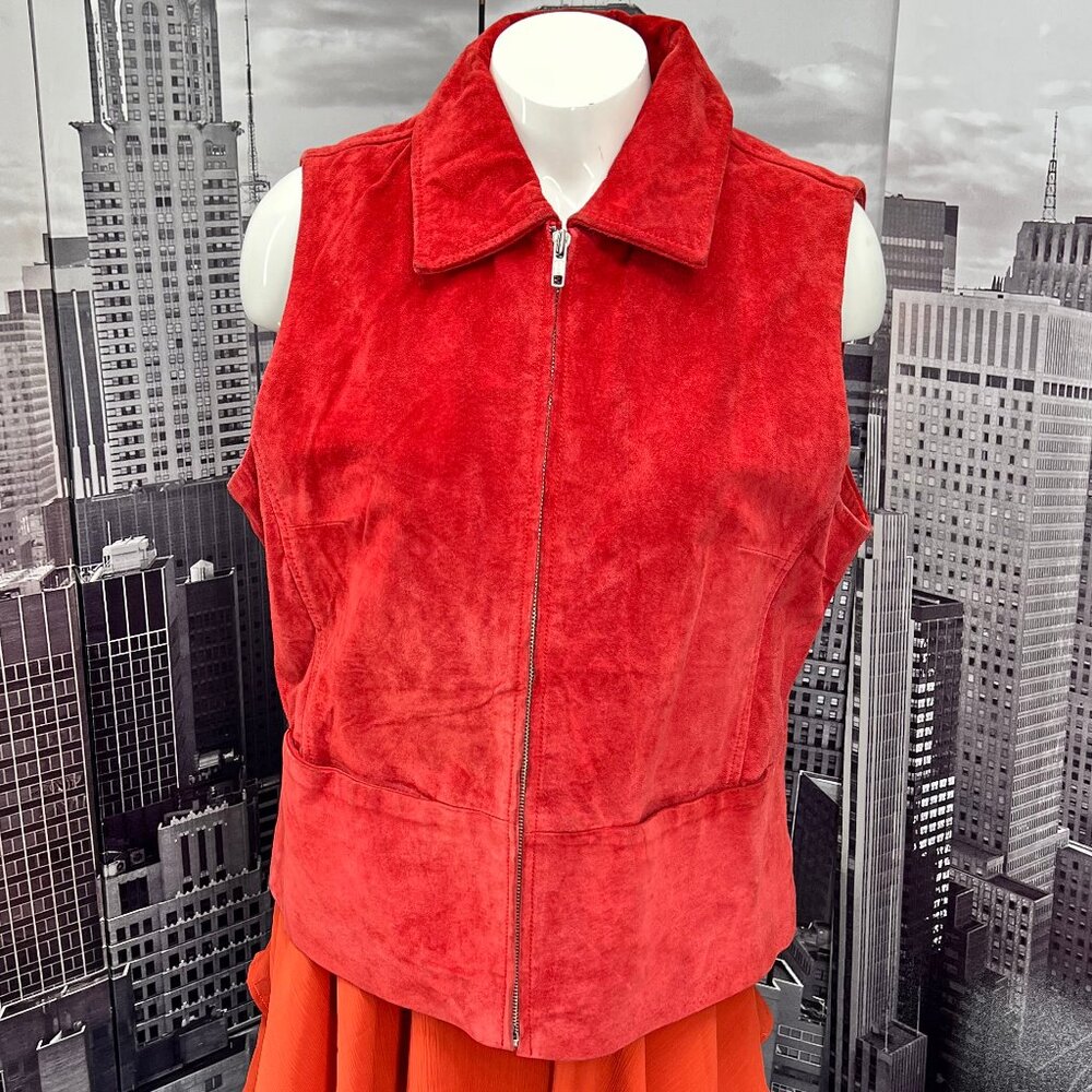 Brandon Thomas Leather Zip Vest